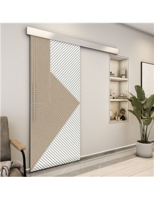 Holzschiebetür Eco-Line - Eiche und Weiss  Model 2058