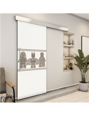 Holzschiebetür Eco-Line - Eiche und Weiss  Model 2063