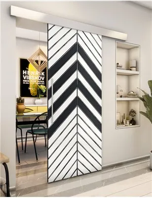 Holzschiebetür Eco-Line - Hell - Dunkel-Mix Model 2024