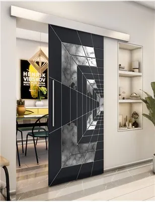 Holzschiebetür Eco-Line - Hell - Dunkel-Mix Model 2034