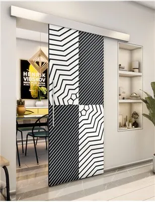 Holzschiebetür Eco-Line - Hell - Dunkel-Mix Model 2050