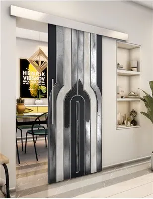 Holzschiebetür Eco-Line - Hell - Dunkel-Mix Model 2056