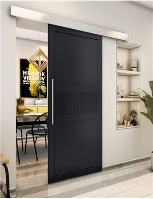 Holzschiebetür Eco-Line - Schwarz Model 2042