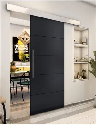 Holzschiebetür Eco-Line - Schwarz Model 2066