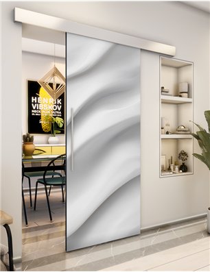 Holzschiebetür Eco-Line - Weiss 3D  Model 2020