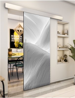 Holzschiebetür Eco-Line - Weiss 3D  Model 2039