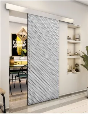 Holzschiebetür Eco-Line - Weiss 3D Model 2040