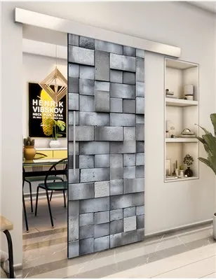 Holzschiebetür Eco-Line - Beton und Stein Model 2036