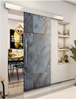 Holzschiebetür Eco-Line - Beton und Stein  Model 2040