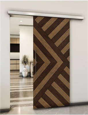 Holzschiebetür Slim-Line - Holz-Mix  Model 2037