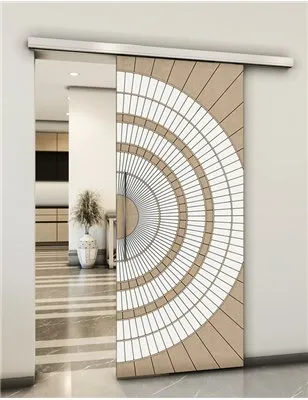 Holzschiebetür Slim-Line - Eiche und Weiss Model 2036