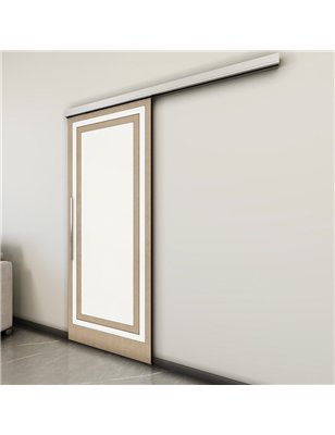 Holzschiebetür Slim-Line - Eiche und Weiss  Model 2041