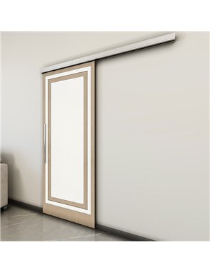 Holzschiebetür Slim-Line - Eiche und Weiss  Model 2041