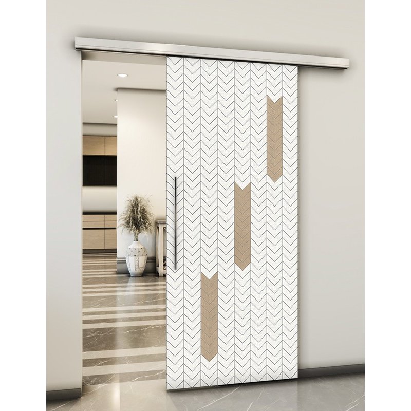 Holzschiebetür Slim-Line - Eiche und Weiss Model 2043 Holzschiebetür Slim-Line - Eiche und Weiss Model 2043