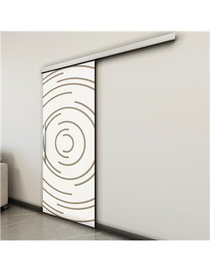 Holzschiebetür Slim-Line - Eiche und Weiss  Model 2046