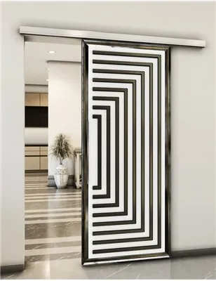 Holzschiebetür Slim-Line - Hell - Dunkel-Mix Model 2001