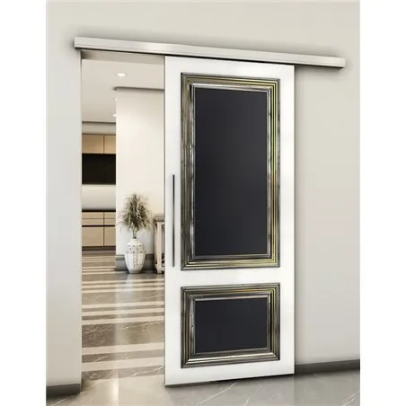 Holzschiebetür Slim-Line - Hell - Dunkel-Mix Model 2004