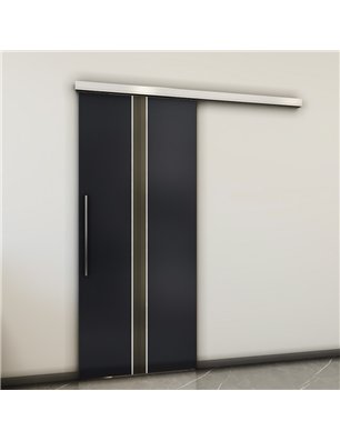 Holzschiebetür Slim-Line - Hell - Dunkel-Mix  Model 2030