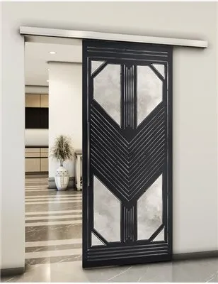 Holzschiebetür Slim-Line - Hell - Dunkel-Mix Model 2048