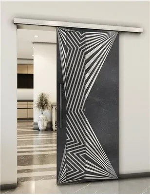 Holzschiebetür Slim-Line - Hell - Dunkel-Mix Model 2070