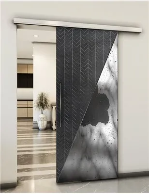 Holzschiebetür Slim-Line - Hell - Dunkel-Mix Model 2078