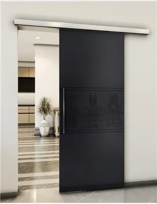 Holzschiebetür Slim-Line - Schwarz Model 2063