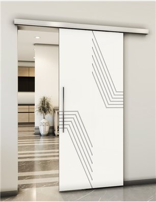 Holzschiebetür Slim-Line - Weiss  Model 2060