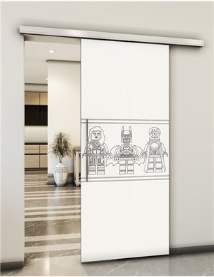 Holzschiebetür Slim-Line - Weiss  Model 2063