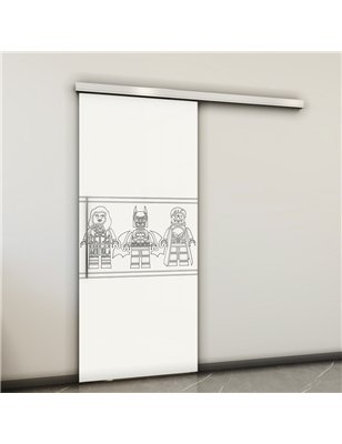 Holzschiebetür Slim-Line - Weiss  Model 2063
