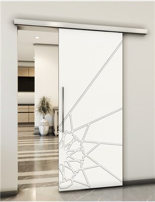 Holzschiebetür Slim-Line - Weiss  Model 2068