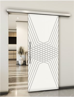 Holzschiebetür Slim-Line - Weiss  Model 2084