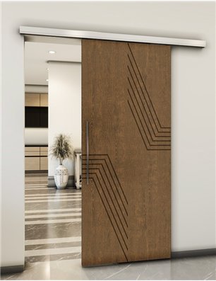 Holzschiebetür Slim-Line - Nussbaum  Model 2060