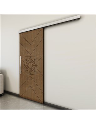 Holzschiebetür Slim-Line - Nussbaum  Model 2082