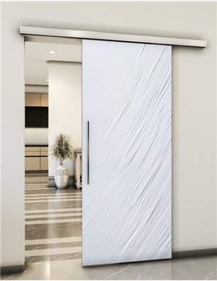 Holzschiebetür Slim-Line - Weiss 3D  Model 2029