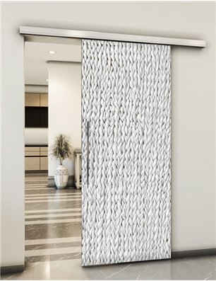 Holzschiebetür Slim-Line - Weiss 3D  Model 2030