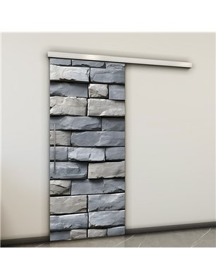 Holzschiebetür Slim-Line - Beton und Stein  Model 2001