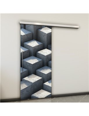 Holzschiebetür Slim-Line - Beton und Stein  Model 2011