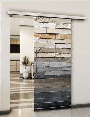 Holzschiebetür Slim-Line - Beton und Stein  Model 2017