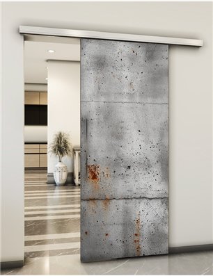 Holzschiebetür Slim-Line - Beton und Stein  Model 2029