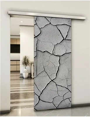 Holzschiebetür Slim-Line - Beton und Stein Model 2032