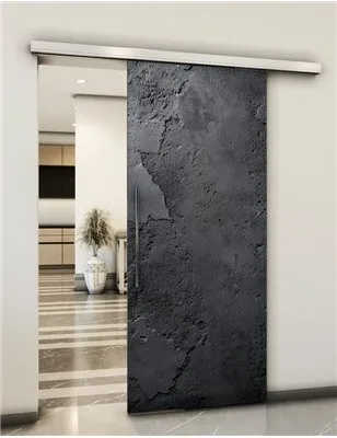 Holzschiebetür Slim-Line - Beton und Stein Model 2043