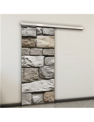 Holzschiebetür Slim-Line - Beton und Stein  Model 2051