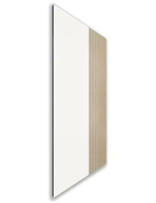 Holzschiebetür Nur Türblatt - Eiche und Weiss Model 2028