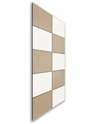 Holzschiebetür Nur Türblatt - Eiche und Weiss Model 2029