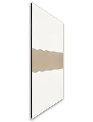 Holzschiebetür Nur Türblatt - Eiche und Weiss Model 2032