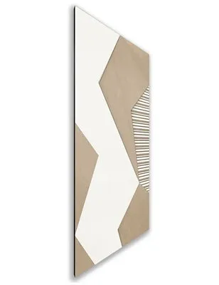 Holzschiebetür Nur Türblatt - Eiche und Weiss Model 2033