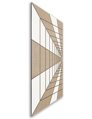 Holzschiebetür Nur Türblatt - Eiche und Weiss  Model 2034