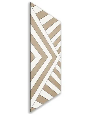 Holzschiebetür Nur Türblatt - Eiche und Weiss Model 2037