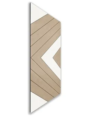 Holzschiebetür Nur Türblatt - Eiche und Weiss Model 2038