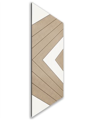 Holzschiebetür Nur Türblatt - Eiche und Weiss  Model 2038